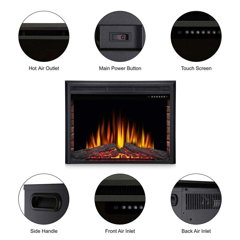 Ebern Designs Elyas Electric Fireplace Insert & Reviews Wayfair